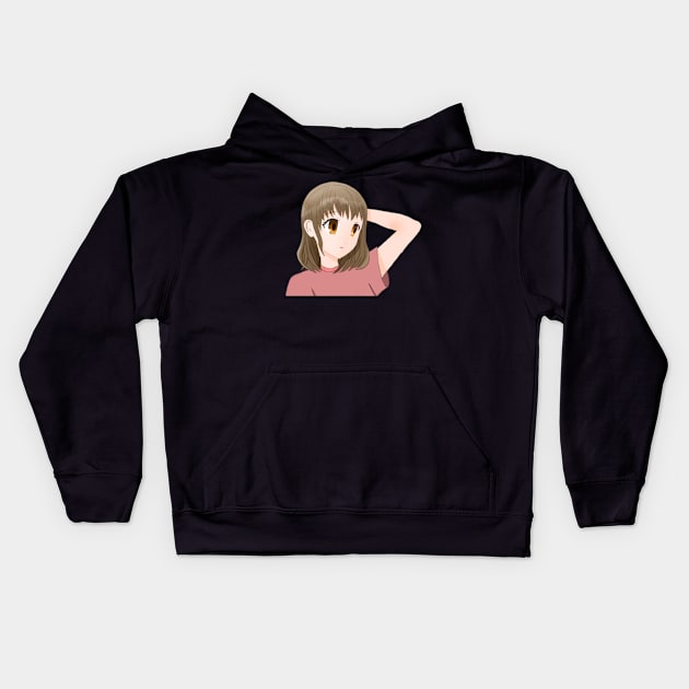 Anime girl Kids Hoodie by luluartAneesha